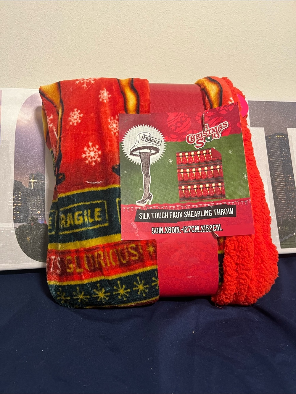 A Christmas Story silk touch faux Sherpa throw blanket